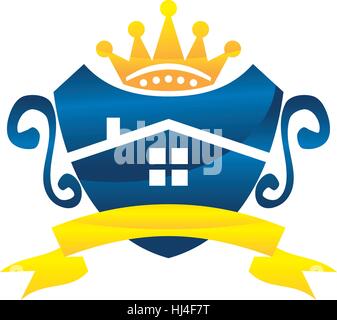 Haus Krone Band Stock Vektor