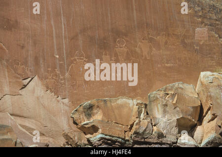 Zeitung Rock, USA, Utah, Capitol Reef Nationalpark Stockfoto