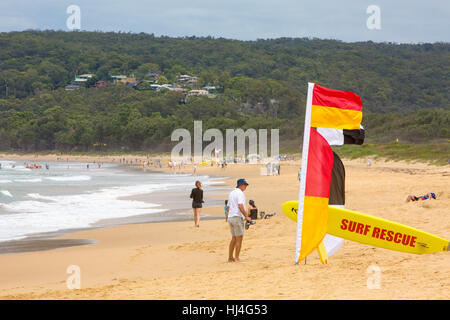 Surf Rescue Freiwilligen auf Umina Beach, New South Wales Central Coast, Australien Stockfoto