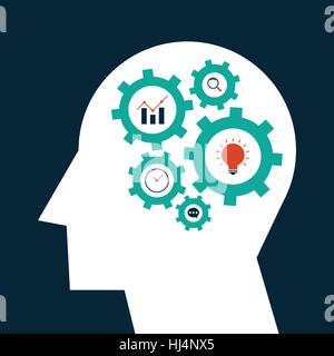 Business-Daten-Analysen, Finanzstatistiken, Datenbank Suche Informationsanalyse, flache Bauform Infografik Konzept, Design-Elemente Stock Vektor