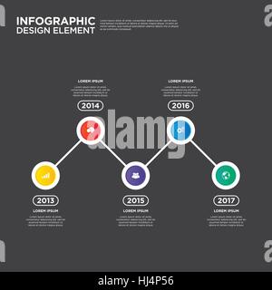 Kreis Infografik Geschäft Bericht Vorlage Layout Design Element Vektor-Illustration ist einsetzbar für Workflow, Layout, Anzahl Stock Vektor