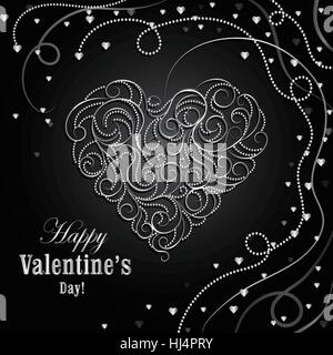 Happy Valentinstag-Grußkarte Stock Vektor