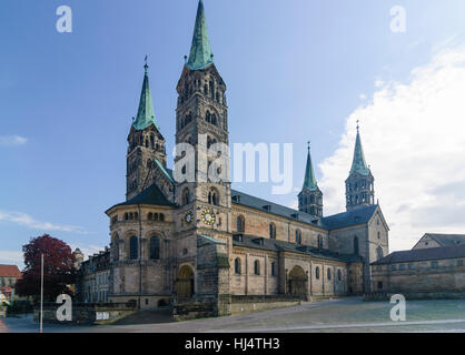 Bamberg: Dom am Domplatz, Oberfranken, Oberfranken, Bayern, Bayern, Deutschland Stockfoto