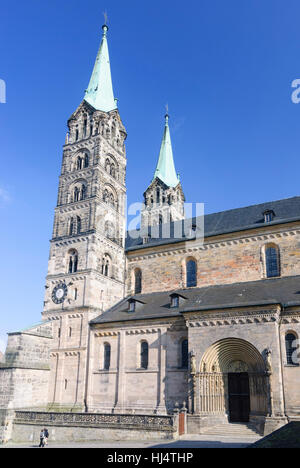 Bamberg: Dom am Domplatz, Oberfranken, Oberfranken, Bayern, Bayern, Deutschland Stockfoto