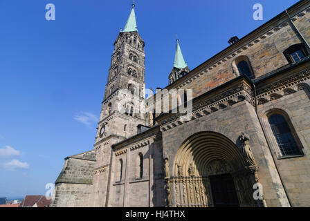 Bamberg: Dom am Domplatz, Oberfranken, Oberfranken, Bayern, Bayern, Deutschland Stockfoto