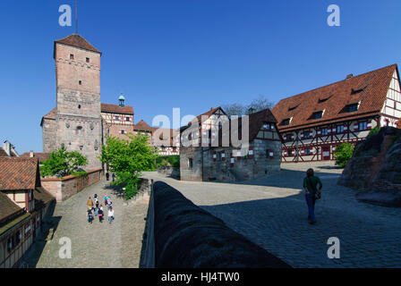 Nürnberg, Nürnberg: Reichsburg; Moor-Turm, Mittelfranken, Mittelfranken, Bayern, Bayern, Deutschland Stockfoto