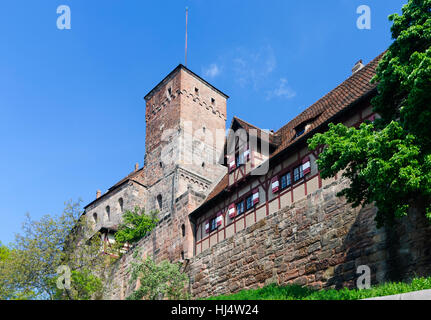 Nürnberg, Nürnberg: Reichsburg; Moor-Turm, Mittelfranken, Mittelfranken, Bayern, Bayern, Deutschland Stockfoto