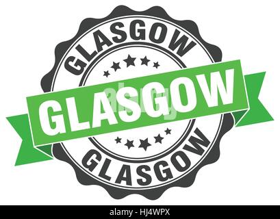 Glasgow Runde Band Dichtung Stock Vektor