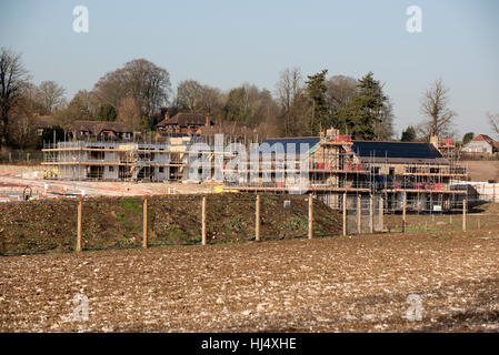 Wohnsiedlung auf Land in der Nähe von Winchester Hampshire England UK Stockfoto