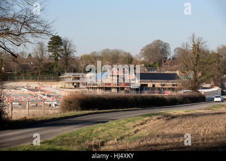 Wohnsiedlung auf Land in der Nähe von Winchester Hampshire England UK Stockfoto