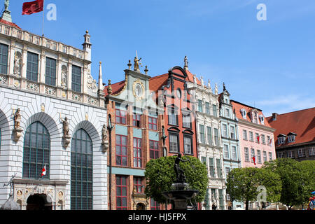 lange Markt in Danzig Stockfoto