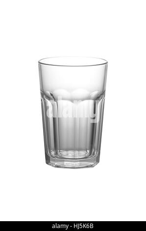 Ein leeres Cocktailglas vor weißem Hintergrund Stockfoto