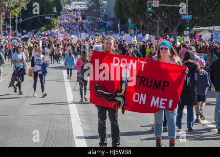 Los Angeles, Kalifornien, USA. 21. Januar 2017. Womens März, Los Angeles, 21. Januar 2017, California Kredit: Bürger des Planeten/Alamy Live-Nachrichten Stockfoto