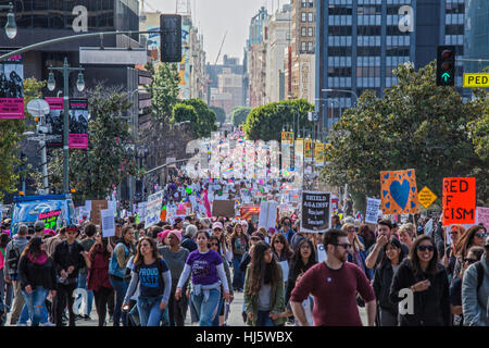 Los Angeles, Kalifornien, USA. 21. Januar 2017. Womens März, Los Angeles, 21. Januar 2017, California Kredit: Bürger des Planeten/Alamy Live-Nachrichten Stockfoto