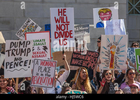 Los Angeles, Kalifornien, USA. 21. Januar 2017. Frauen März, Los Angeles, 21. Januar 2017, California Kredit: Bürger des Planeten/Alamy Live-Nachrichten Stockfoto