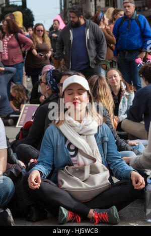 Los Angeles, Kalifornien, USA. 21. Januar 2017. Womens März, Los Angeles, 21. Januar 2017, California Kredit: Bürger des Planeten/Alamy Live-Nachrichten Stockfoto