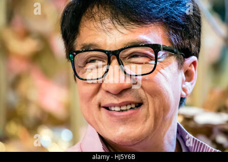 Kuala Lumpur, Malaysia. 21. Januar 2017. Hongkong-Superstar Jackie Chan in Kuala Lumpur. Jackie Chan auf seiner Promotion-Tour für seinen neuen Film Kung Fu-Yoga, das chinesische Neujahr 2017 zu öffnen. © Danny Chan/Alamy Live-Nachrichten. Stockfoto