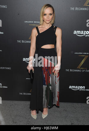 New York, USA. 25. Januar 2017. Schauspielerin und Produzentin Christina Ricci besucht Amazons neue Serie "Z: der Anfang von allem" SVA Theater in New York City premiere. Bildnachweis: MediaPunch Inc/Alamy Live-Nachrichten Stockfoto