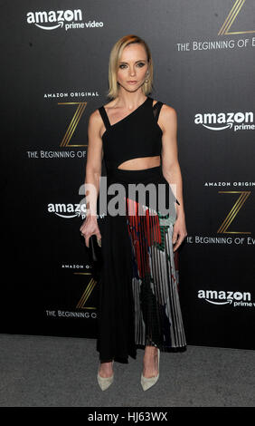 New York, USA. 25. Januar 2017. Schauspielerin und Produzentin Christina Ricci besucht Amazons neue Serie "Z: der Anfang von allem" SVA Theater in New York City premiere. Bildnachweis: MediaPunch Inc/Alamy Live-Nachrichten Stockfoto