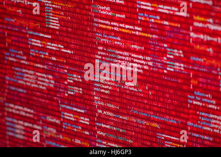 Roter code Stockfoto