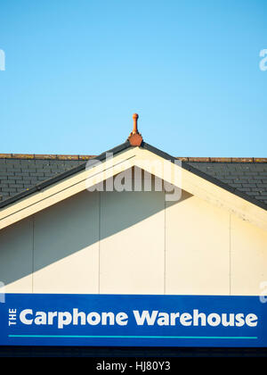 Carphone Warehouse Shop anmelden an Außenwand UK Stockfoto