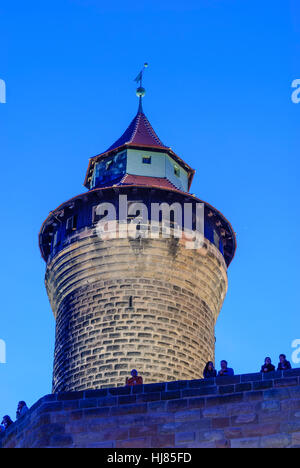 Nürnberg, Nürnberg: Schloss: Sinwell Turm, Mittelfranken, Mittelfranken, Bayern, Bayern, Deutschland Stockfoto