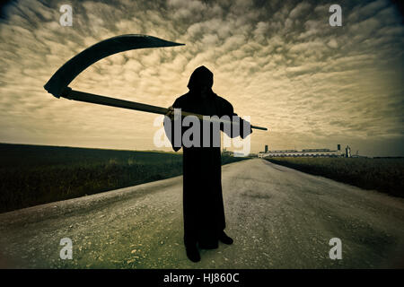 Grim Reaper auf der Straße Stockfoto