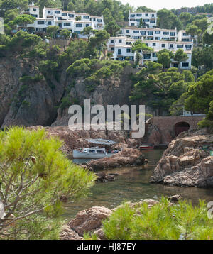 Aqua Xelida Einlass in Tamariu Stockfoto