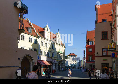 Ingolstadt: Altstadt; Altes Rathaus am Moritzstraße, Oberbayern, Oberbayern, Bayern, Bayern, Deutschland Stockfoto