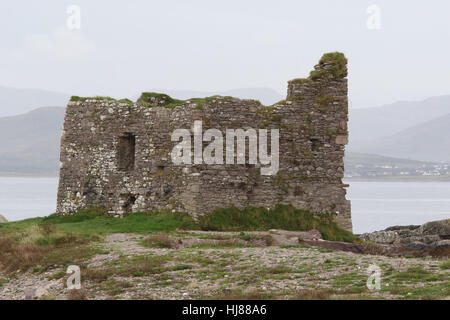 Ballinskelligs Schloss Ballinskelligs in County Kerry, Irland. Stockfoto