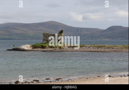 Ballinskelligs Schloss Ballinskelligs in County Kerry, Irland. Stockfoto