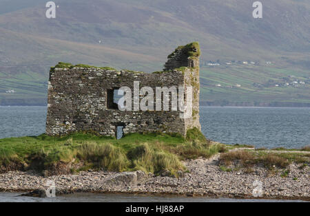 Ballinskelligs Schloss Ballinskelligs in County Kerry, Irland. Stockfoto