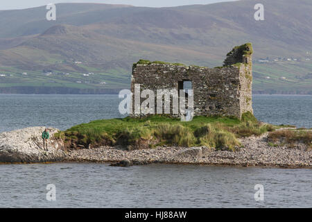 Ballinskelligs Schloss Ballinskelligs in County Kerry, Irland. Stockfoto