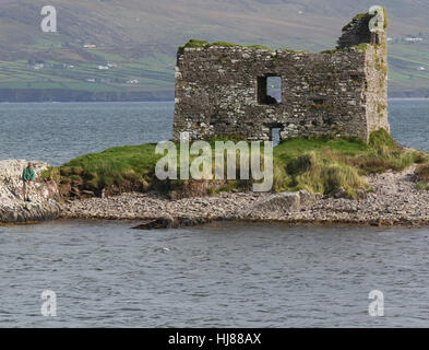 Ballinskelligs Schloss Ballinskelligs in County Kerry, Irland. Stockfoto