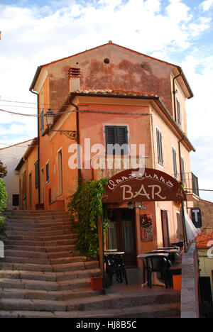 Dorf bar Poggio Insel Elba Toskana Italien Stockfoto