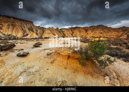 Bardenas Reales Wüste, Navarra, Spanien Stockfoto