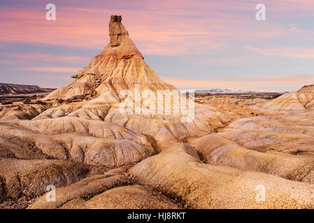 Fee Schornstein, Bardenas Reales, Navarra, Spanien Stockfoto