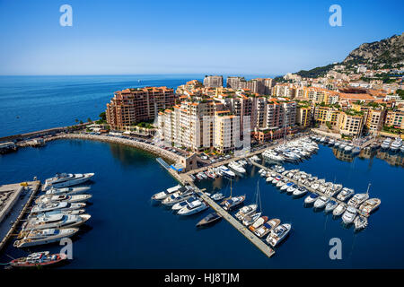 Fontvieille und dem neuen Hafen, Monte-Carlo, Monaco Stockfoto