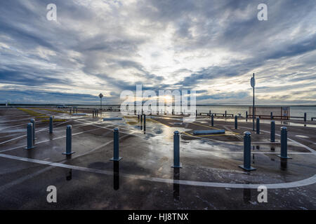 Parkplatz am Stokes Hill Wharf, Darwin, Northern Territory, Australien Stockfoto