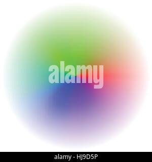 Farbe Rad / color Chart mit gemischten, verblasste Kreisen für Farbkonzepte Theorie oder als generisches element Stock Vektor