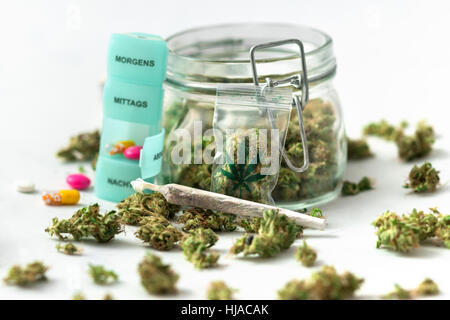 Cannabis als alternative Medizin Stockfoto