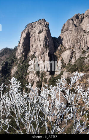 Granittürme, Nationalpark Huangshan, Anhui, China Stockfoto