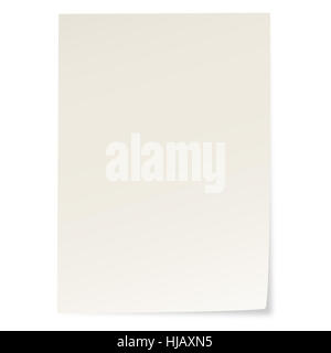 Büro, Hinweis, Memo, Slip, isoliert, optional, Grafik, braun, bräunlich, Stockfoto