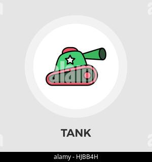 Tank-Spielzeug-Icon-Vektor. Flach-Symbol auf dem weißen Hintergrund isoliert. Editierbare EPS-Datei. Vektor-Illustration. Stock Vektor