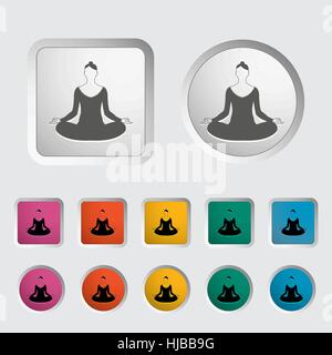 Yoga-Symbol. Vektor-Illustration EPS. Stock Vektor