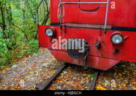 Nahaufnahme der Lokomotive Stockfoto