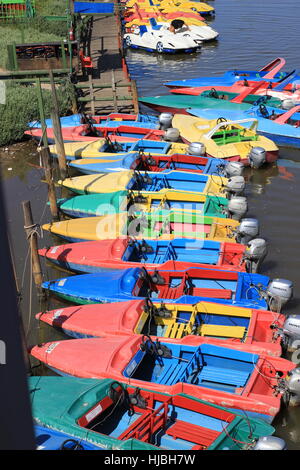 Im Yarkon Fluss Kajak Stockfoto