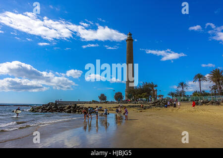 Maspalomas Leuchtturm, Gran Canaria, Spanien, Urlaub Stockfoto