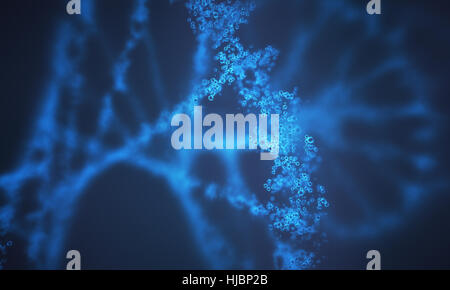 Desoxyribonukleinsäure (DNA), Molekül, das die genetischen Anweisungen von Entwicklung, Funktionsweise und Reproduktion aller lebenden Organismen trägt ein Stockfoto