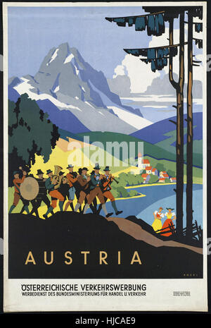 Österreich - Reisen Vintage Poster der 1920er Jahre der 1940er-Jahre Stockfoto